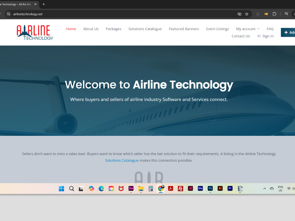 Web Design, Airline Industry